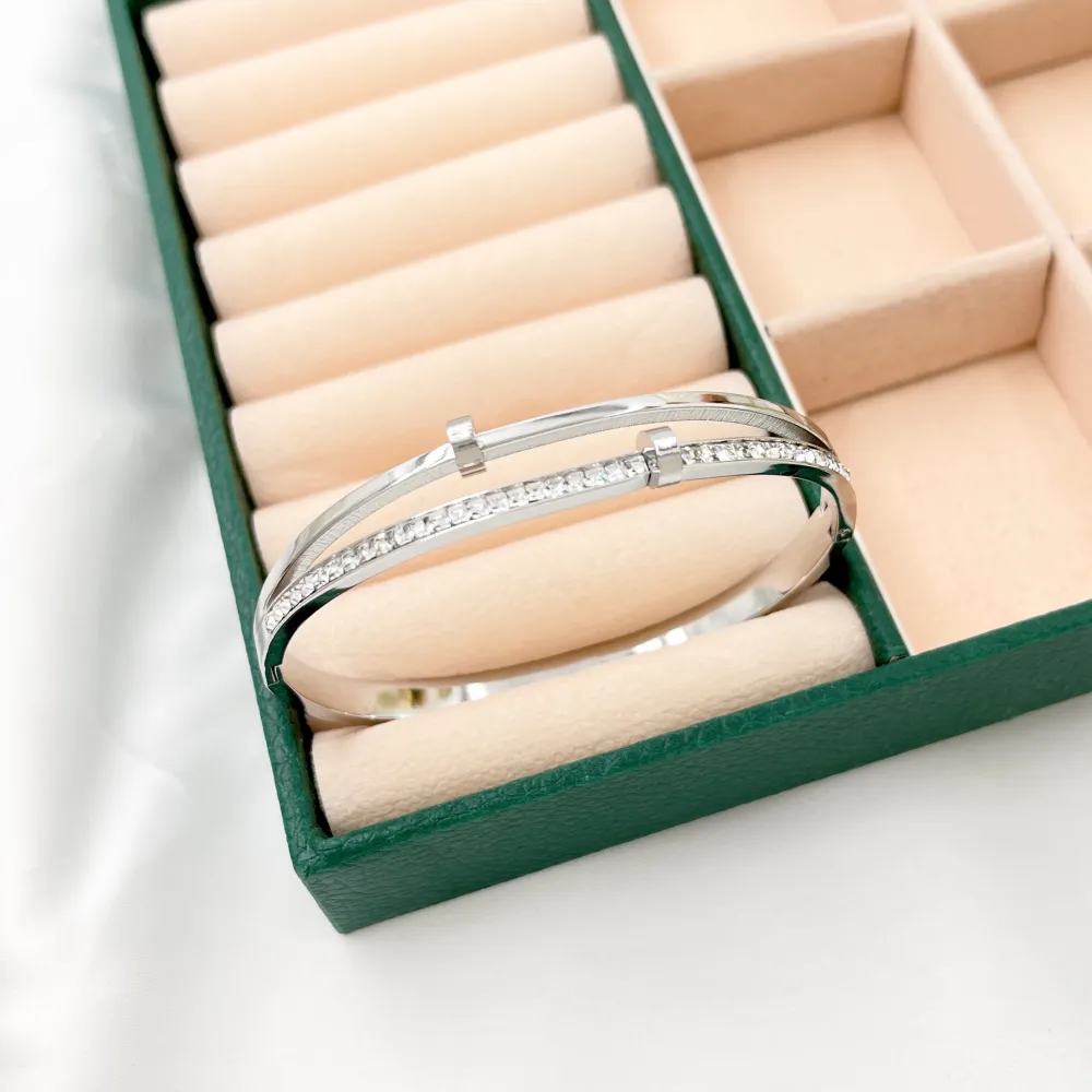 Quadrifoglio -Bracciale Rigido in Acciaio - BR-413-7413