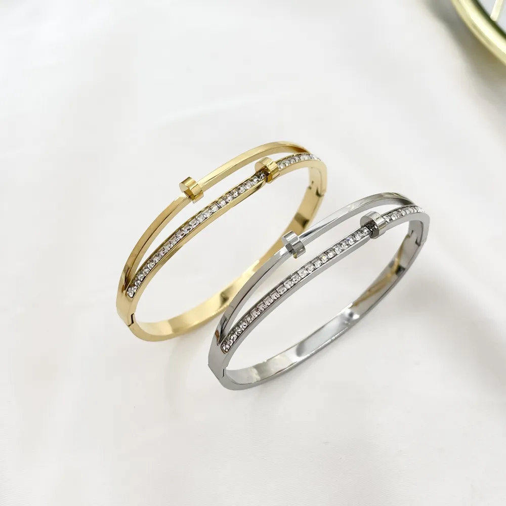 Quadrifoglio -Bracciale Rigido in Acciaio - BR-413-7413
