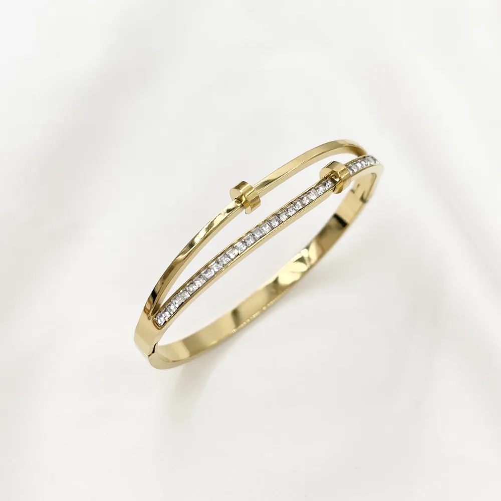 Quadrifoglio -Bracciale Rigido in Acciaio - BR-413-7413