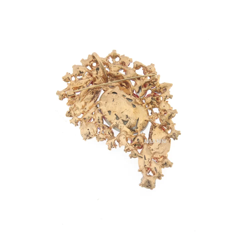 Goccia  Media  -Spilla Grossa_Rosso_2