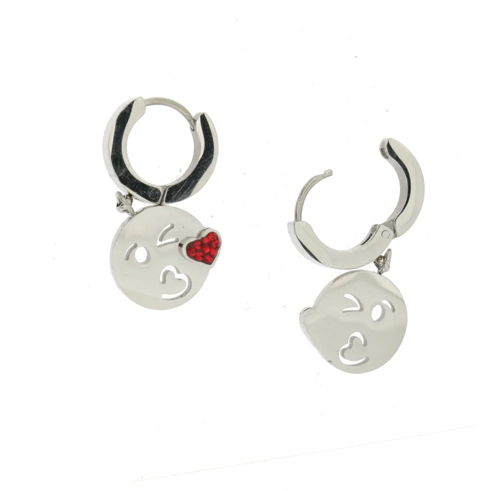 OAC- Bacio 4416 - Orecchini a Cerchio con Pendenti in Acciaio_2