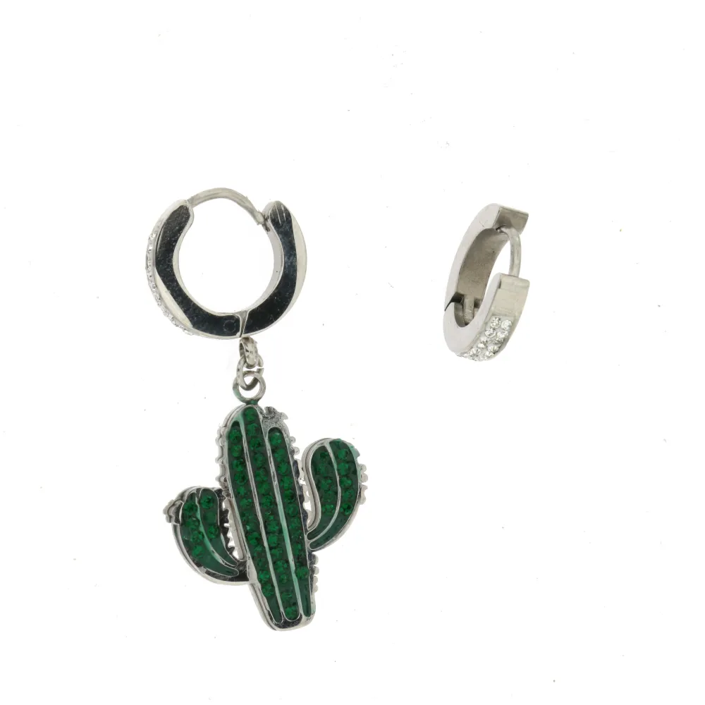 OAC- Cactus e Cerchio 4408 - Orecchini a Cerchio con Pendenti i_2