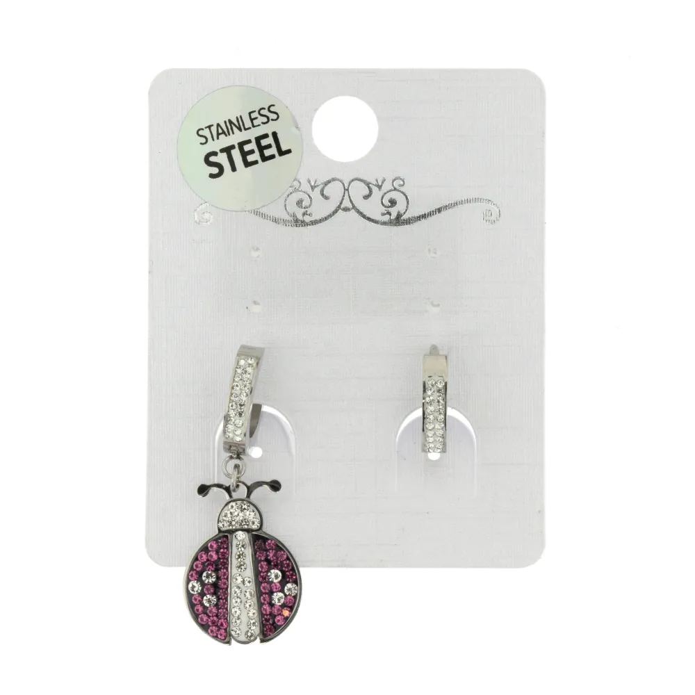 OAC- Coccinella e Cerchio 4407 - Orecchini a Cerchio con Penden_2