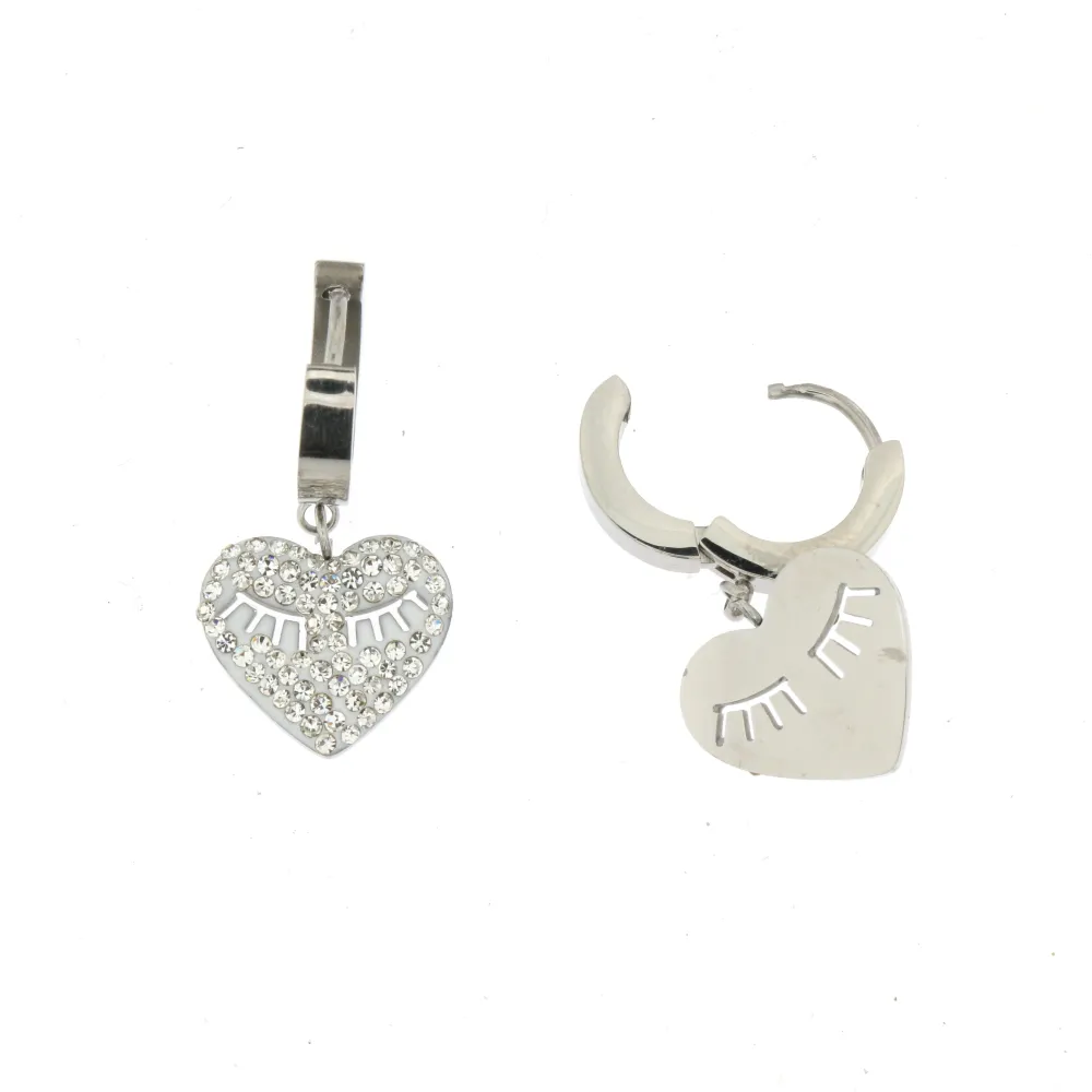 OAC- Cuore face 4413 - Orecchini a Cerchio con Pendenti in Acci_2