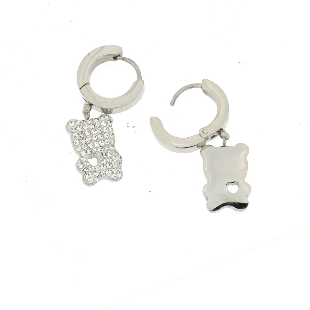 OAC- Orsetto 4411 - Orecchini a Cerchio con Pendenti in Acciaio_2