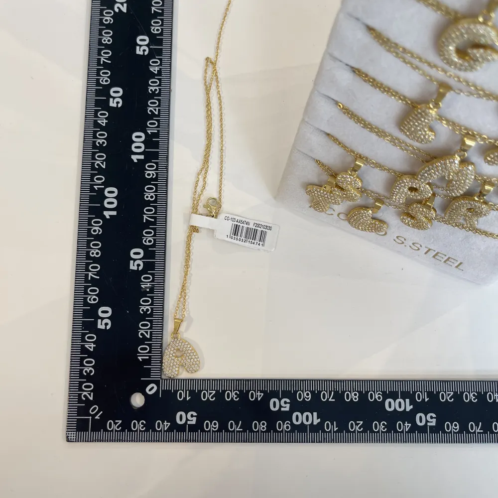 Iniziale Bombato Oro-Collana Corta in Acciaio - CAC-103-AA6469N ORO