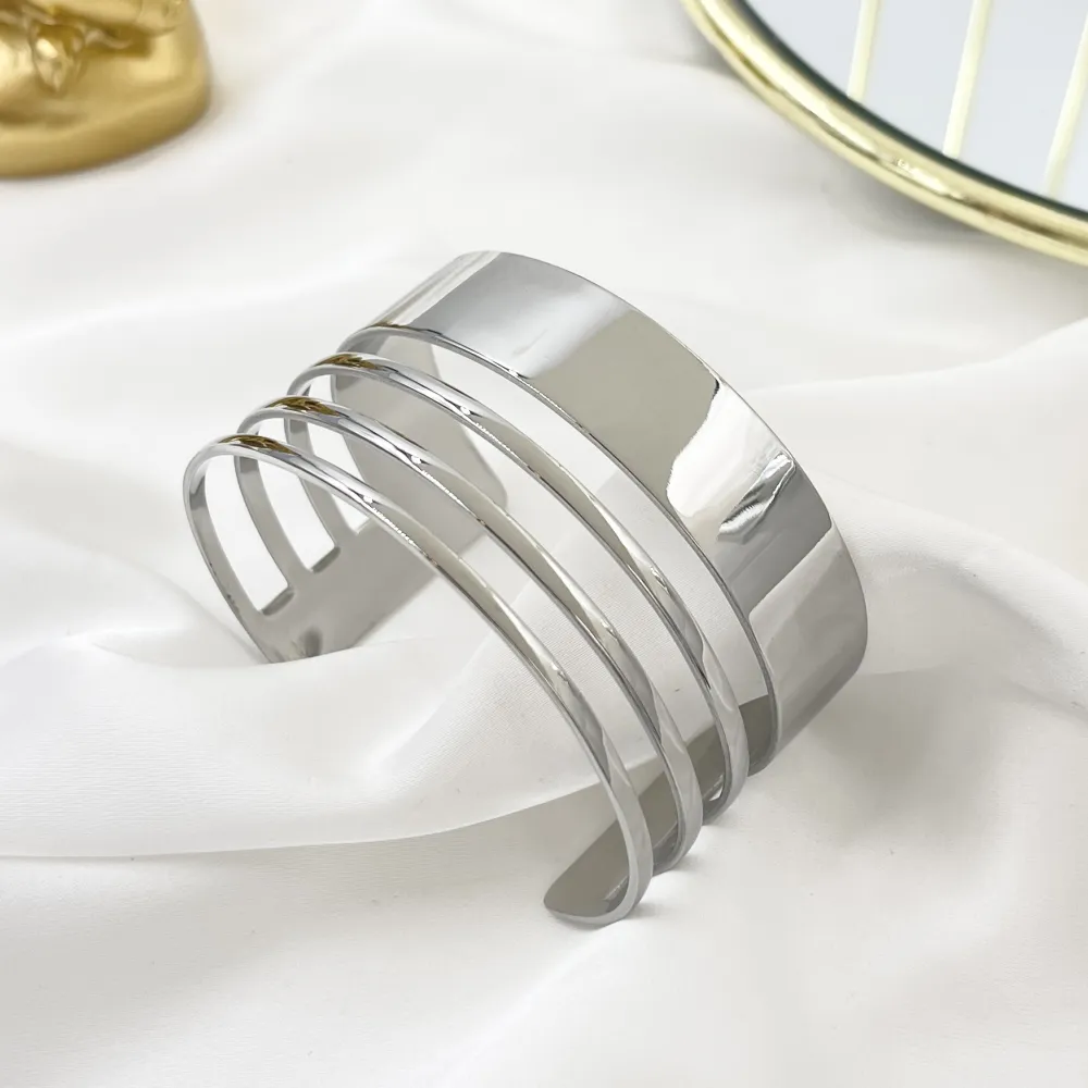 Multi fili -Bracciale Rigido in Acciaio - BR-413-6935