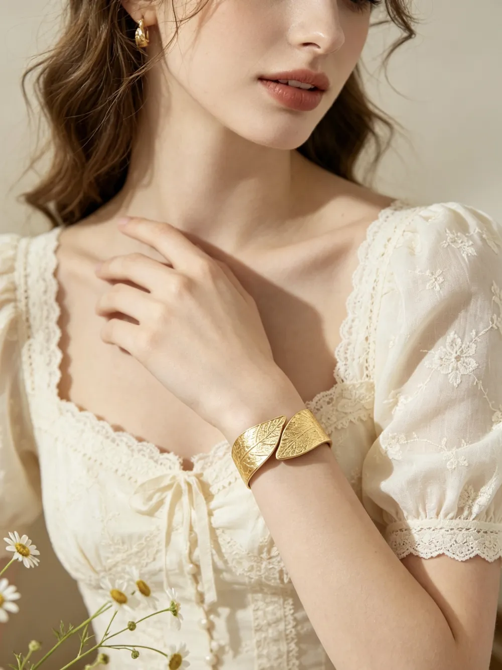Foglia  -Bracciale Rigido in Acciaio - BR-413-7721
