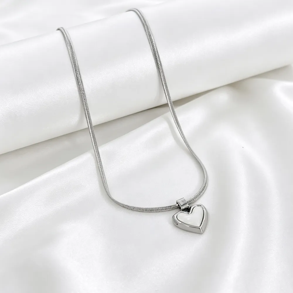 Cuore -Collana Lunga in Acciaio - CL-413-3753