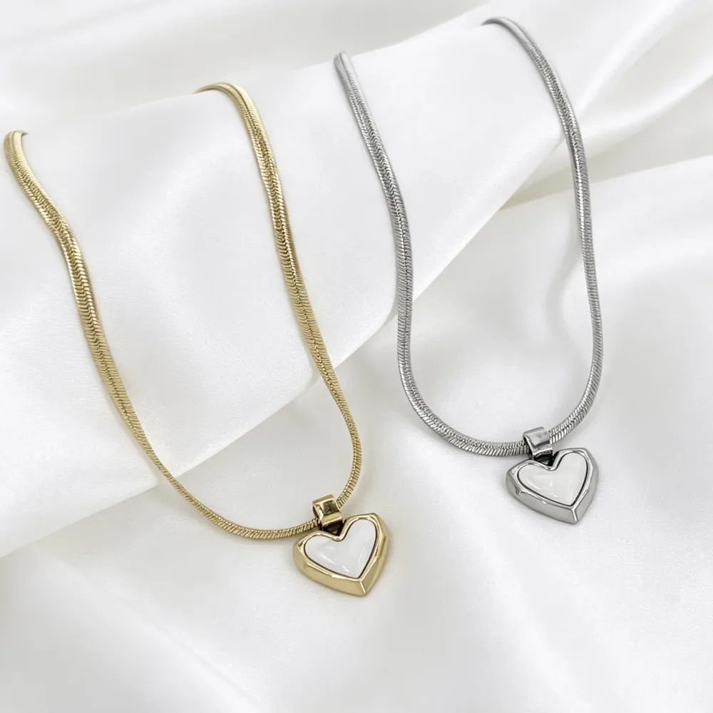 Cuore -Collana Lunga in Acciaio - CL-413-3753