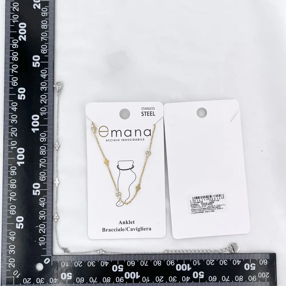 Foglia- Multi Pendenti Caviglie in Acciaio - CV-103-AA6815B