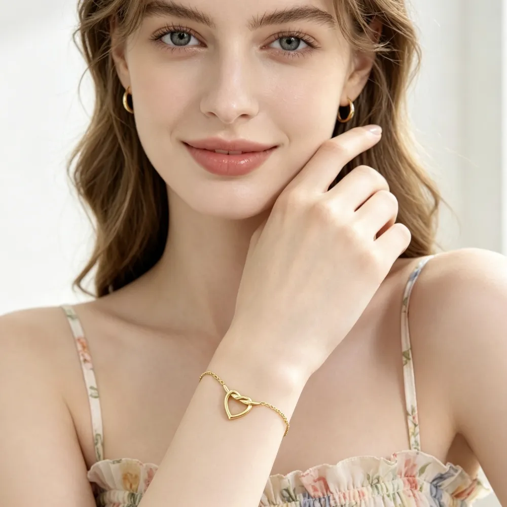 Cuore Nodo-Bracciale in Acciaio - BR-413-3287