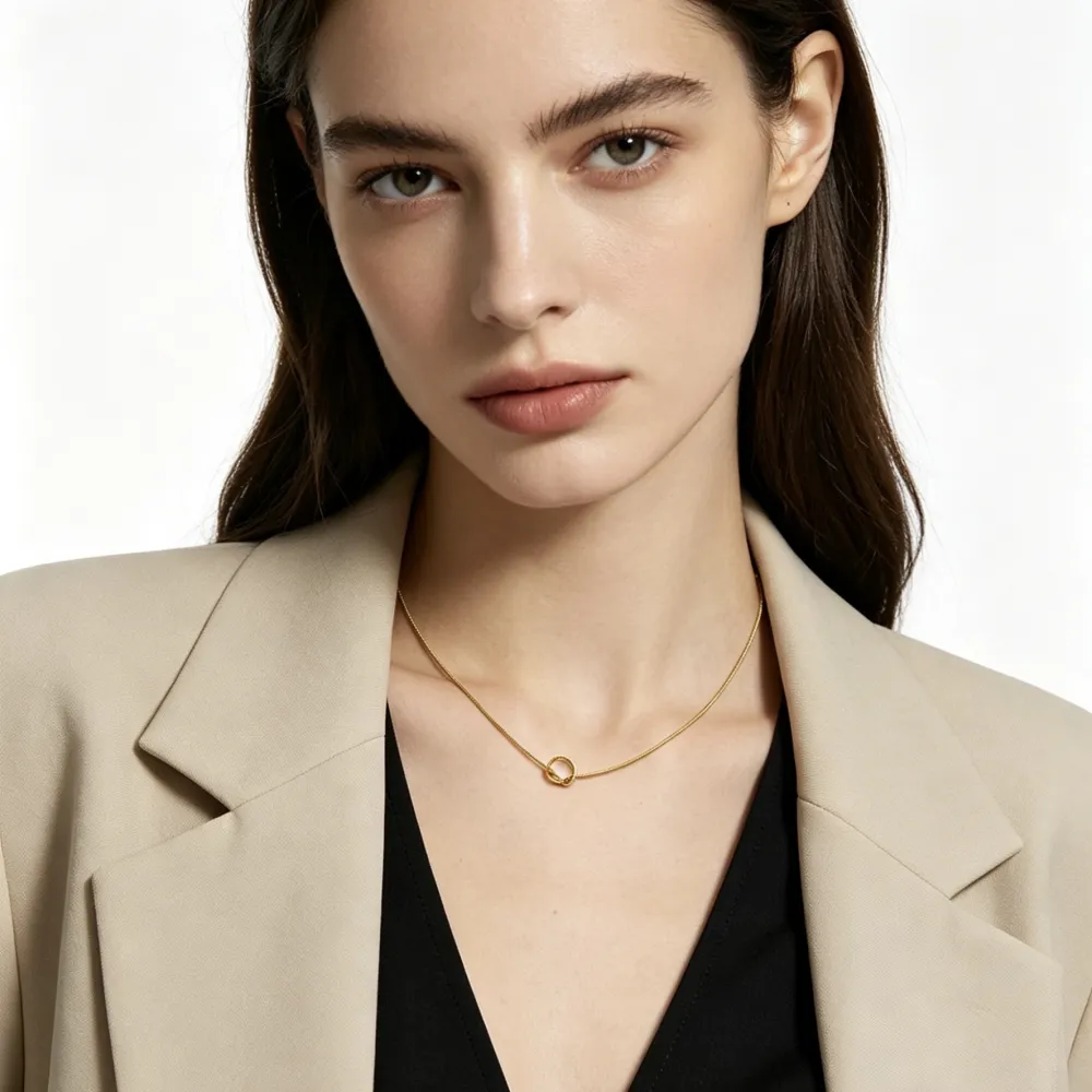 Nodo-Collana corta in Acciaio - CL-413-3794