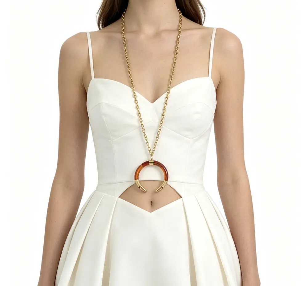 Corno-Collana Corta in Acciaio - CL-732-559