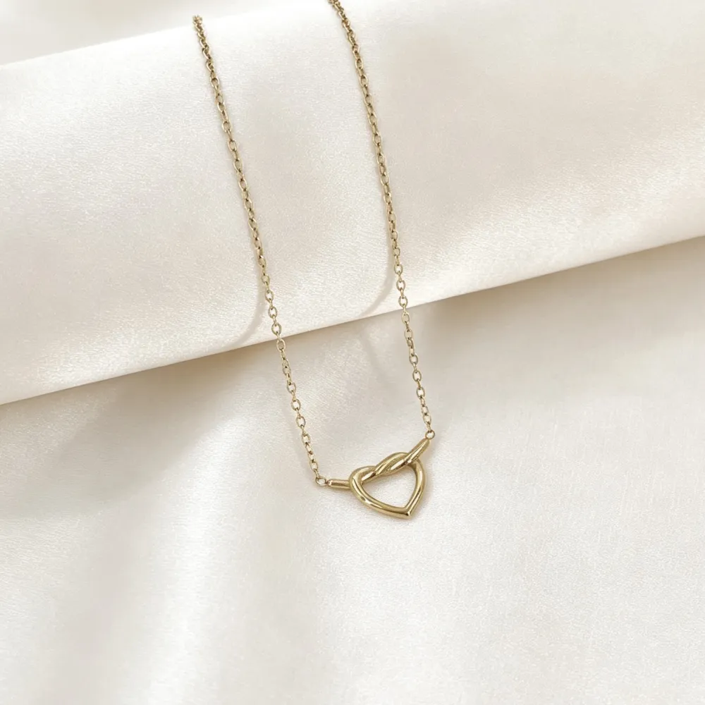 Cuore Nodo-Collana Corta in Acciaio - CL-413-3790