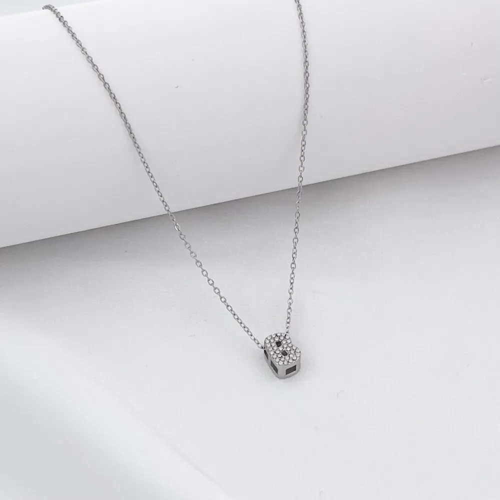 Mix lettera -24pz Collane Corte in Acciaio - CL-795-10547-566