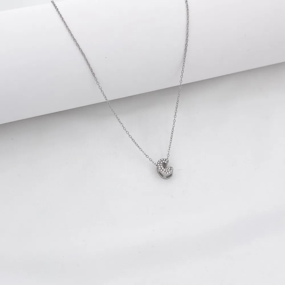 Mix lettera -24pz Collane Corte in Acciaio - CL-795-10547-566