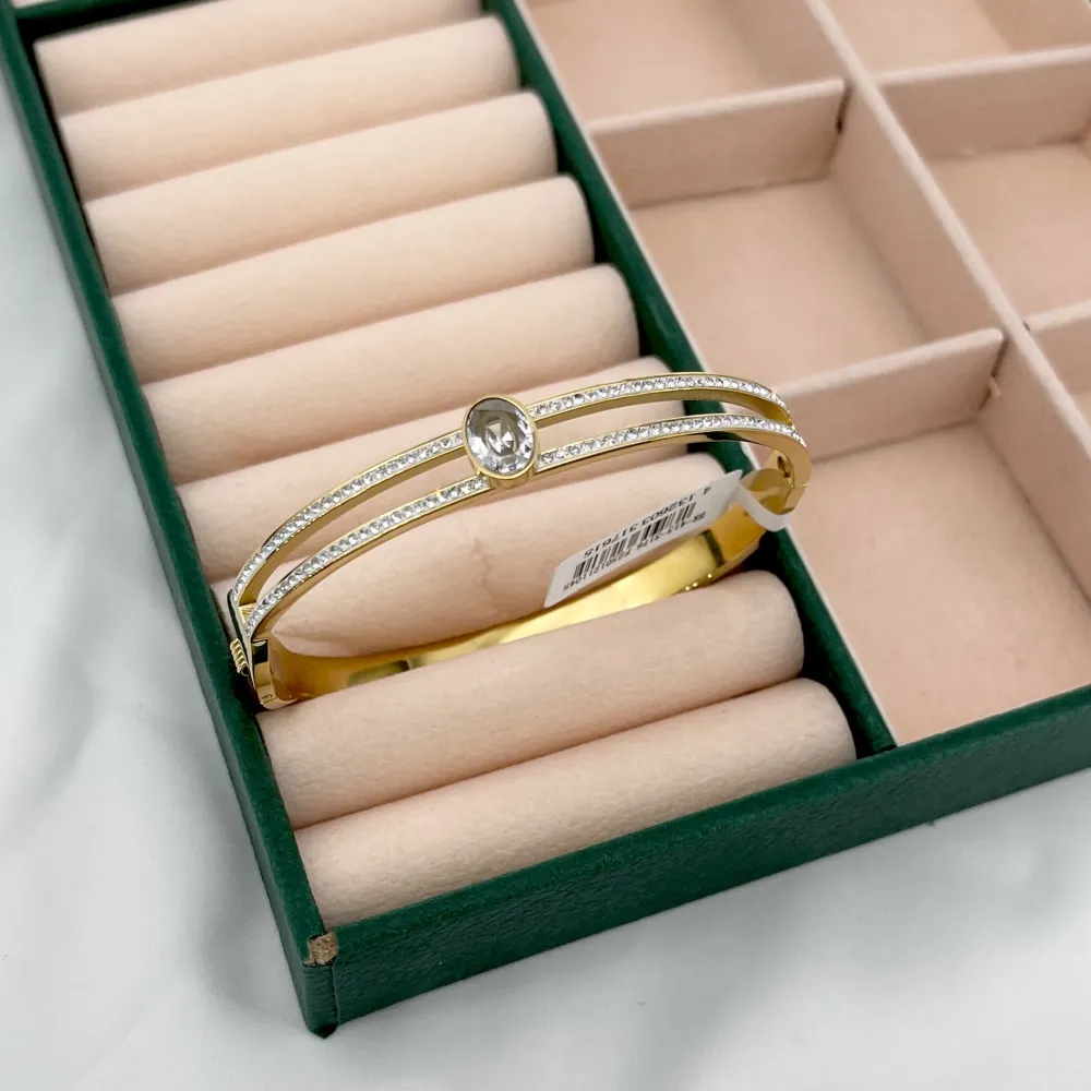 Ovale punto luce-Bracciale Rigido in Acciaio - BR-413-3176
