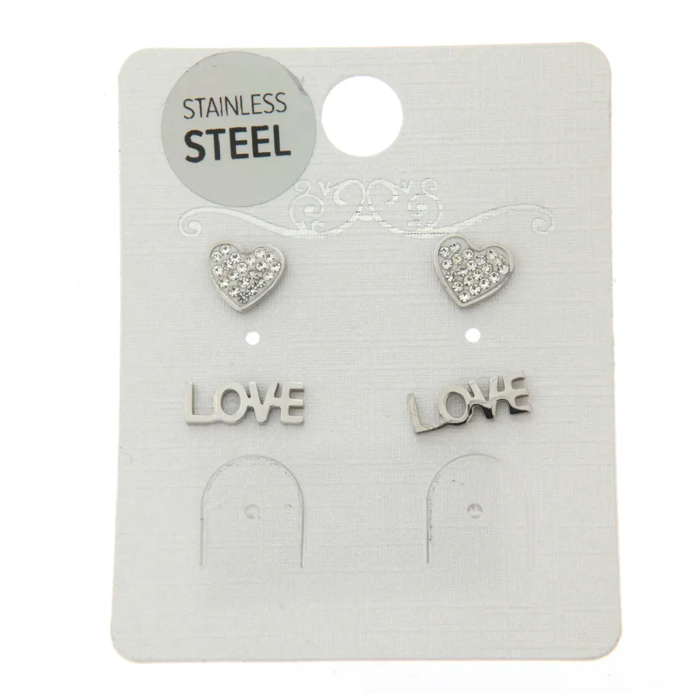 OAP3269-Cuore Love- Orecchini Bis a lobo in Acciaio_Argento_1