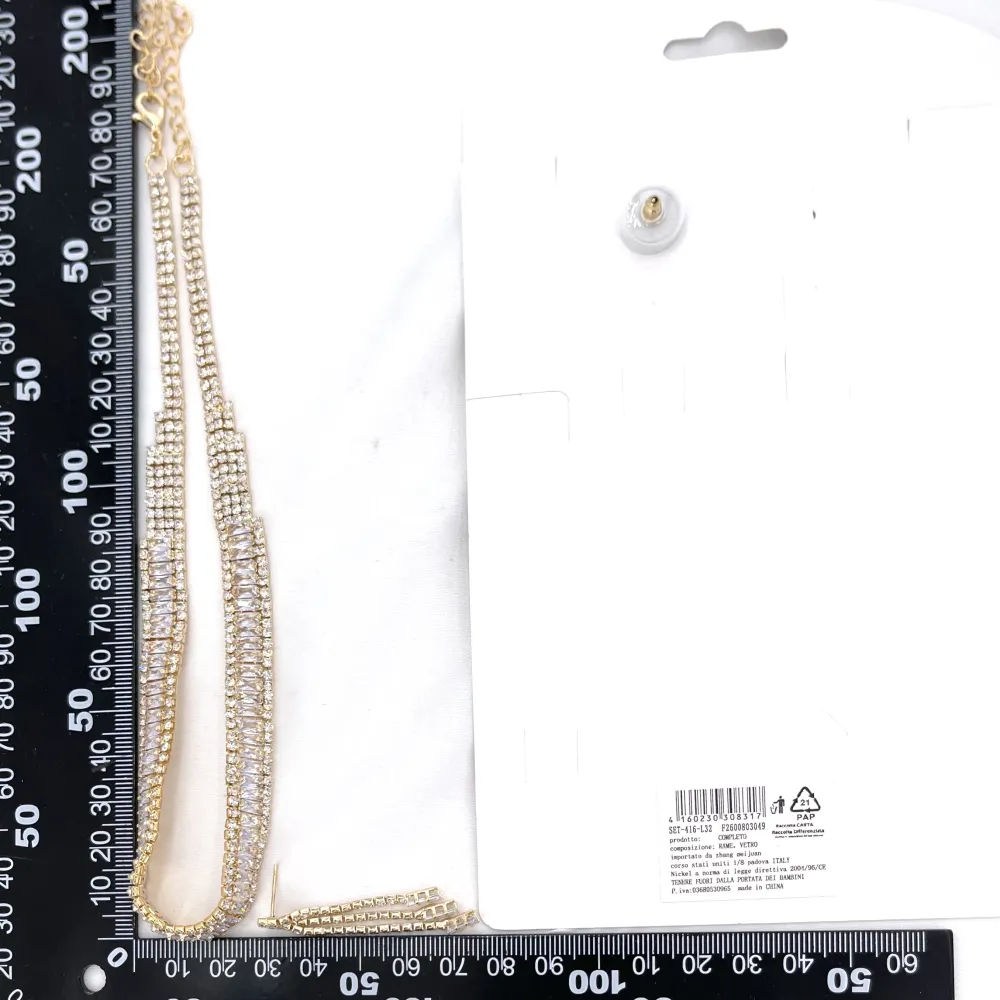 Set Collana-Orecchini Moda in Ottone - SET-416-L32