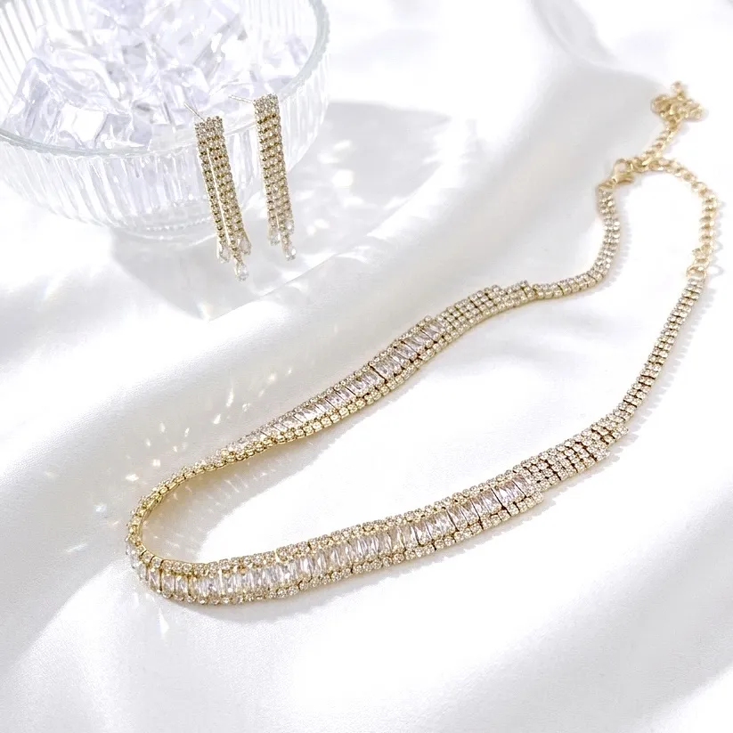 Set Collana-Orecchini Moda in Ottone - SET-416-L32