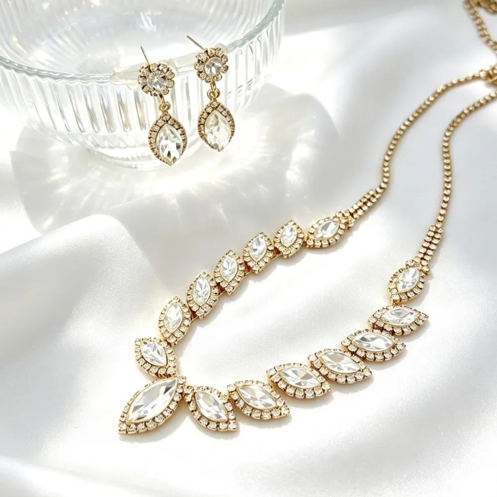 Set Collana-Orecchini Moda in Ottone - SET-321-97