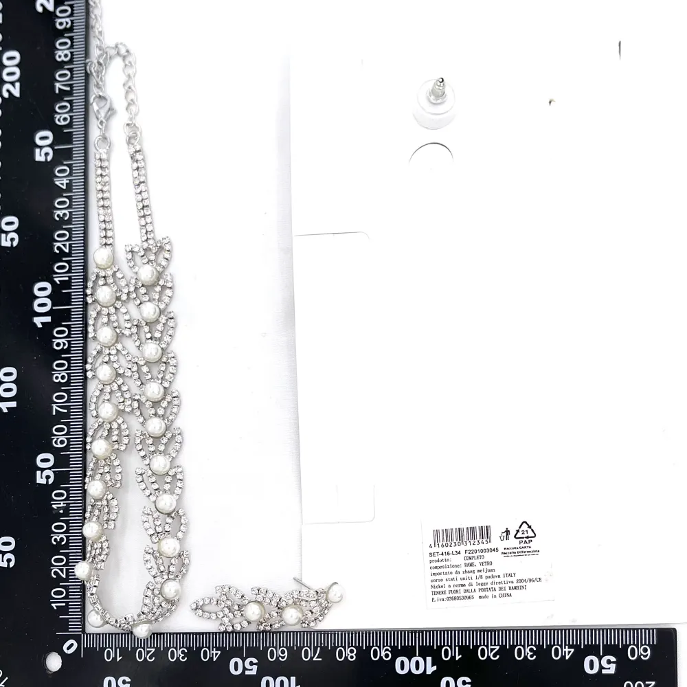 Set Collana-Orecchini Moda Per Sposa in Ottone - SET-416-L34