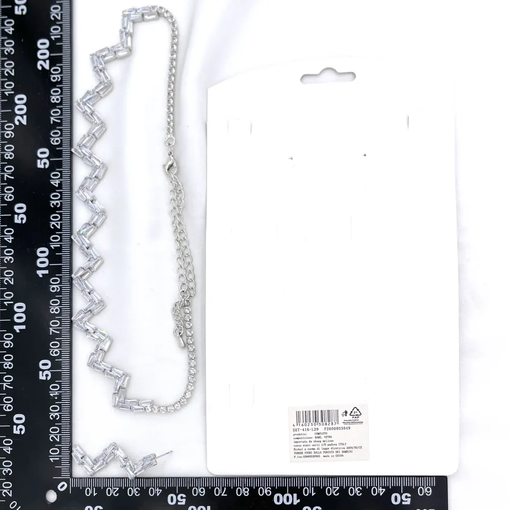 Set Collana-Orecchini Moda Per Sposa in Ottone - SET-416-L29