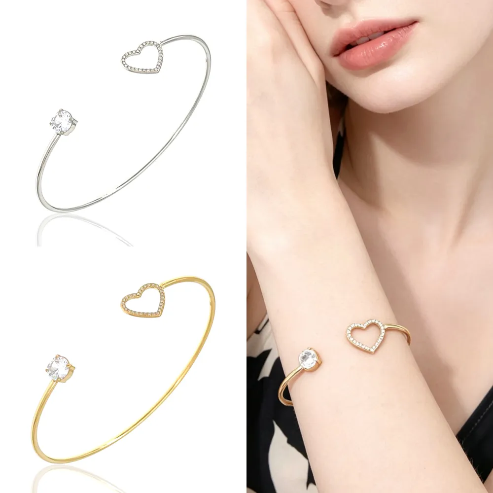 Bracciale Rigido aperto in Acciaio (espositore escluso) - BR-103-AA6688-6692B