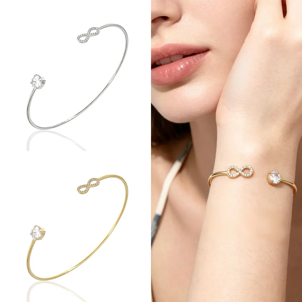 Bracciale Rigido aperto in Acciaio (espositore escluso) - BR-103-AA6688-6692B