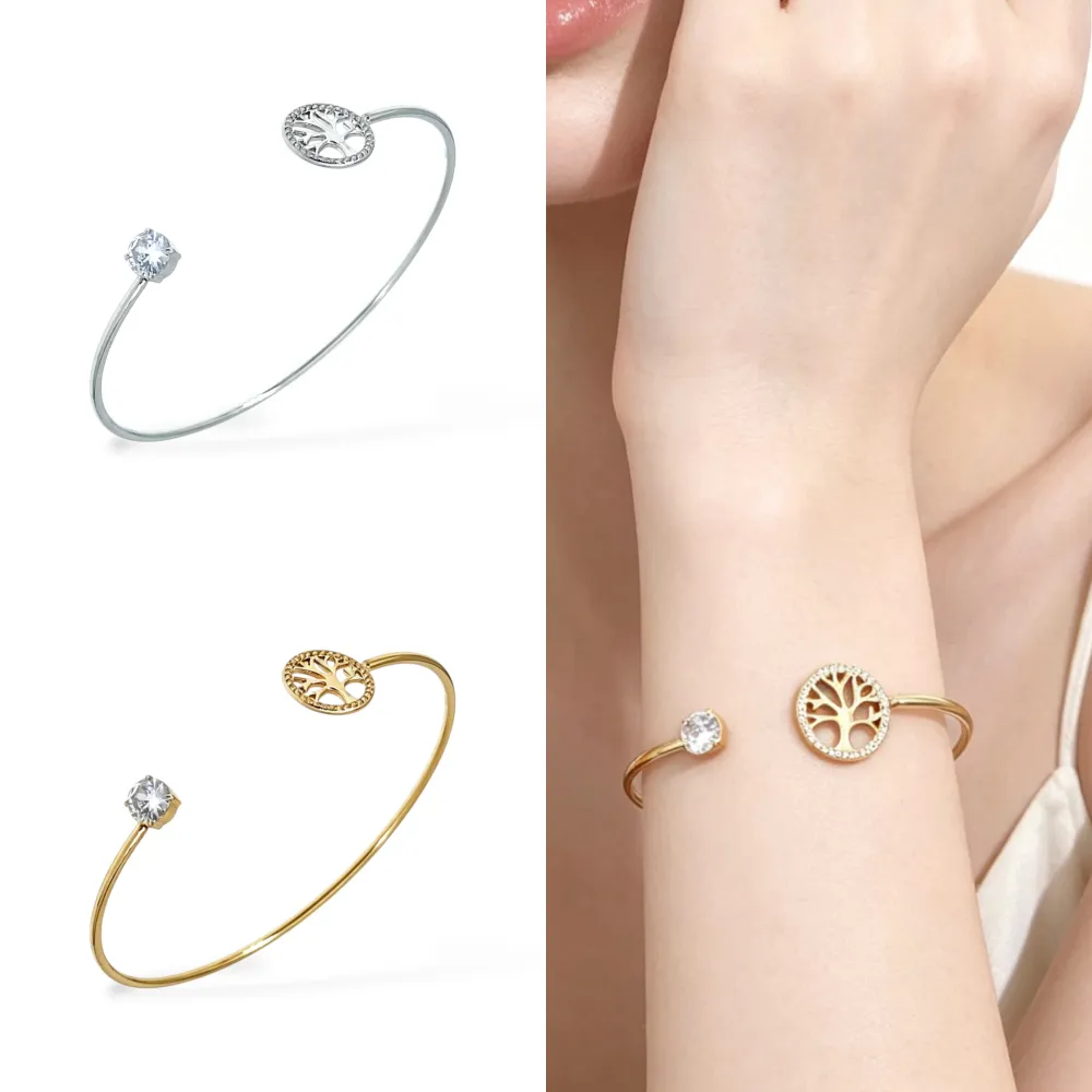 Bracciale Rigido aperto in Acciaio (espositore escluso) - BR-103-AA6688-6692B