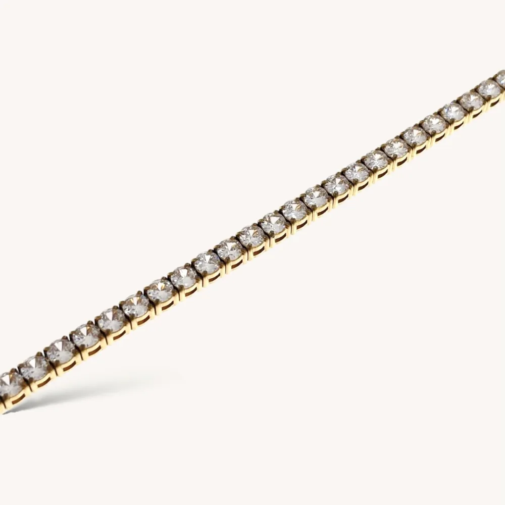 Tennis Punto Luce 3mm 17.50cm-Bracciale in Acciaio - BAC-103-AA3399B 3mm 17.50cm