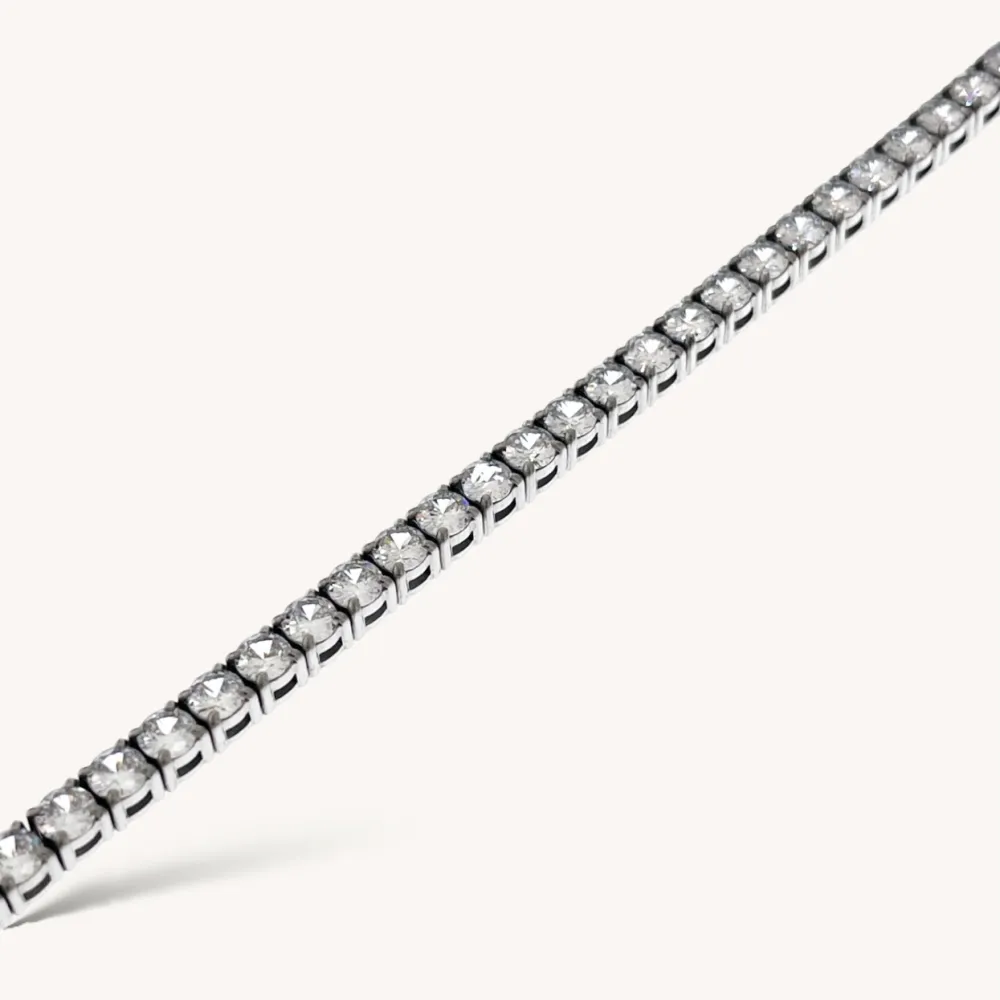Tennis Punto Luce 3mm 17.50cm-Bracciale in Acciaio - BAC-103-AA3399B 3mm 17.50cm