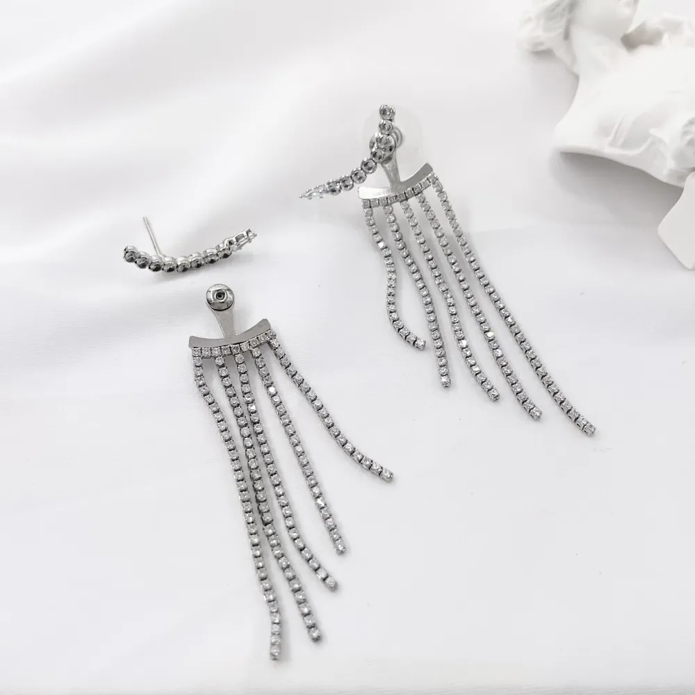 Linea zirconia con Napine-Orecchini Moda - OMM-705-12