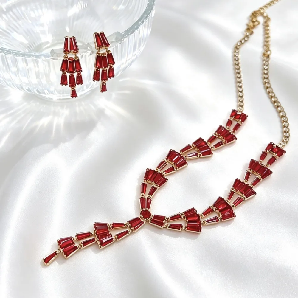 Set Collana-Orecchini Moda in Ottone - SET-416-L33