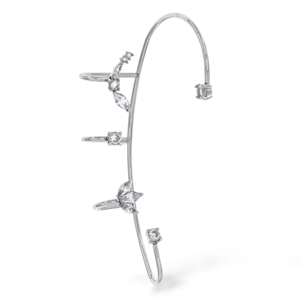 Earcuff in Acciaio con zirconi - OR-795-22508