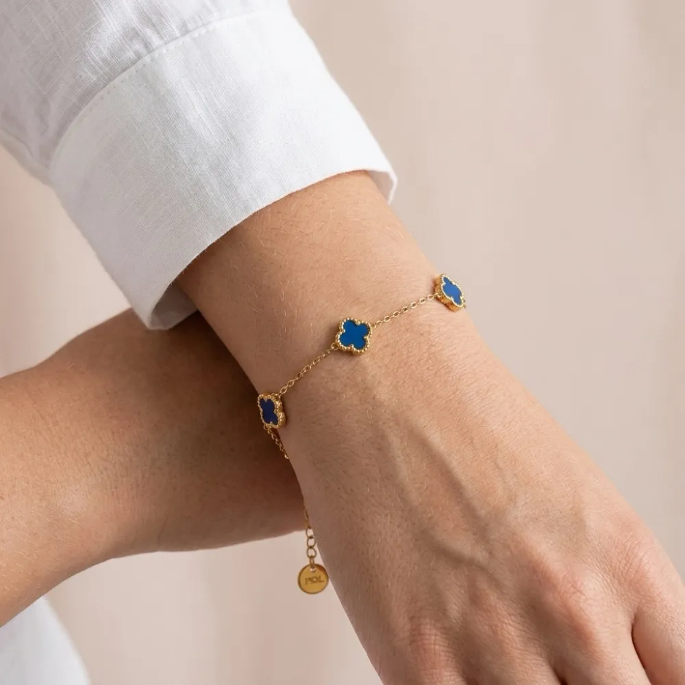 Fiore piccolo Colorato -Bracciale in Acciaio con Chiusura - BAC-413-2765/9MM