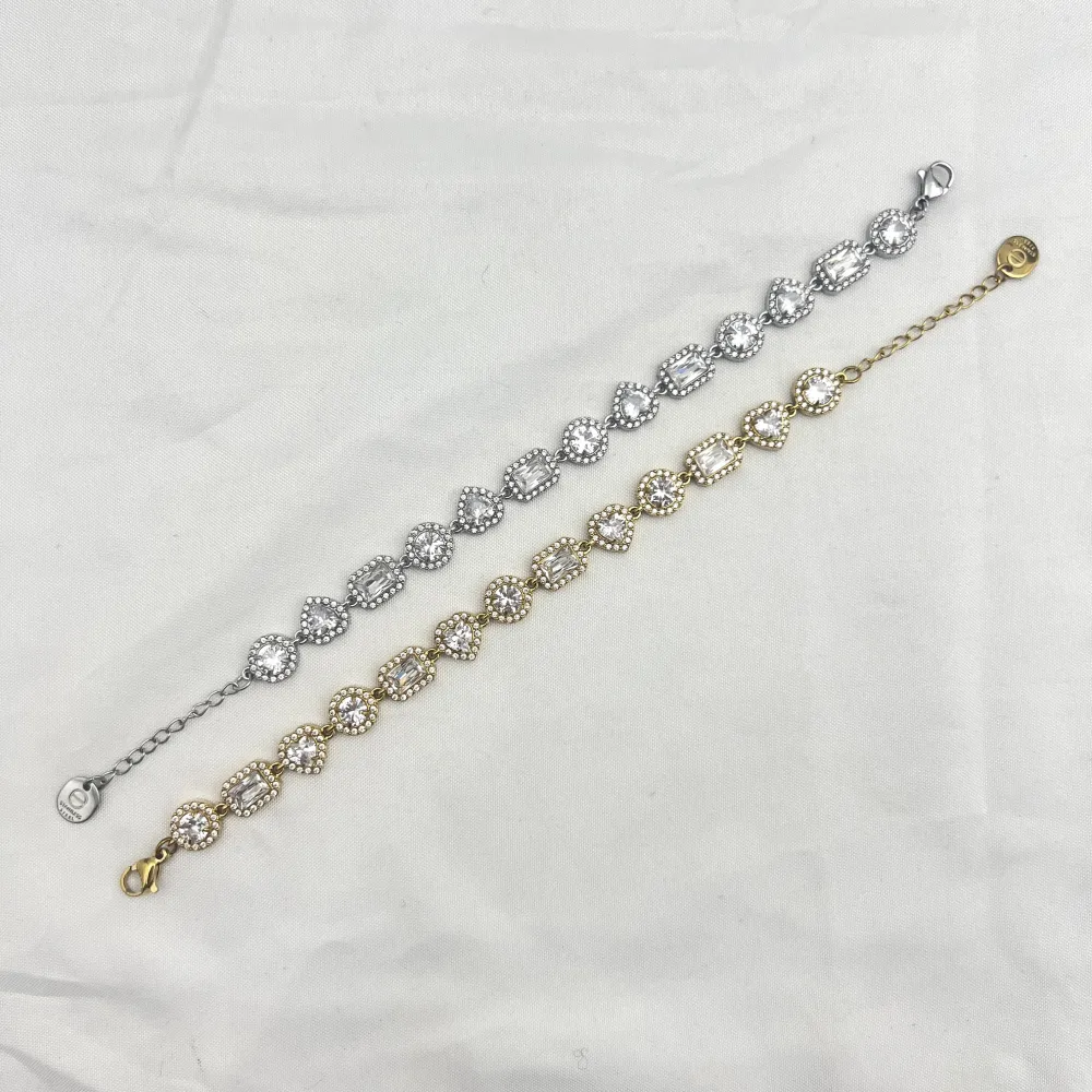 Tondo, Rettangolo, Cuore-Bracciale Moda - BR-103-AA7112B
