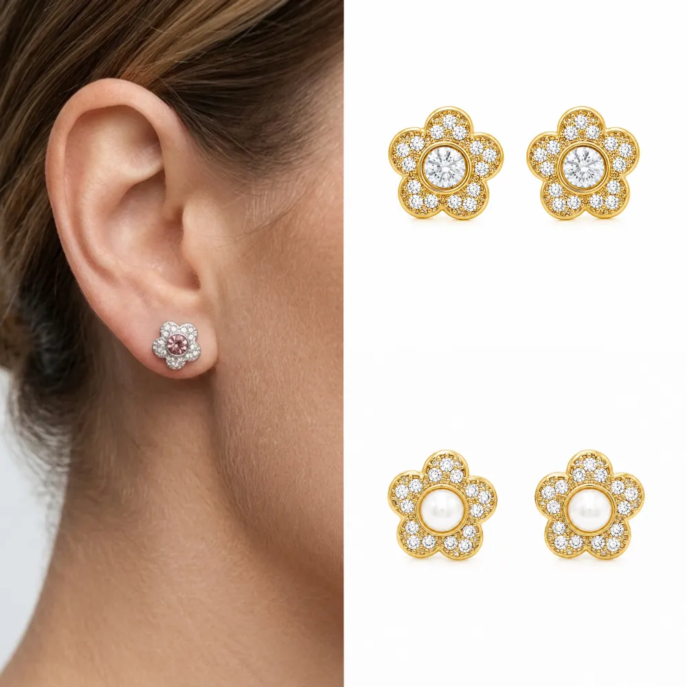 Fiore -Orecchini in Acciaio Emana - OR-103-AA7279E