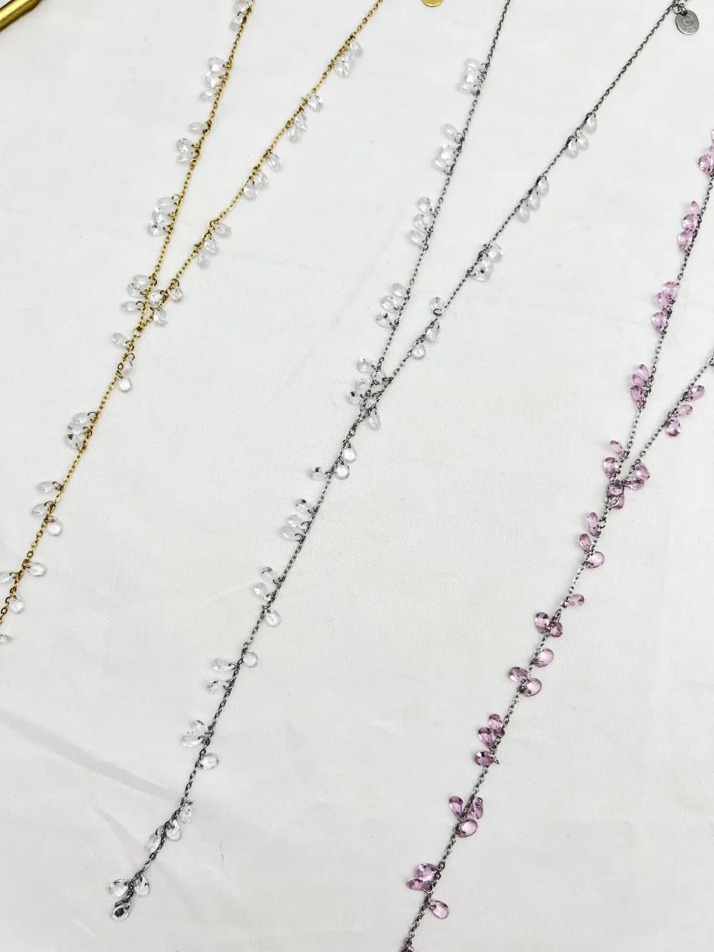 Gocce-Collana Corta a Y in Acciaio - CL-103-AA7344N