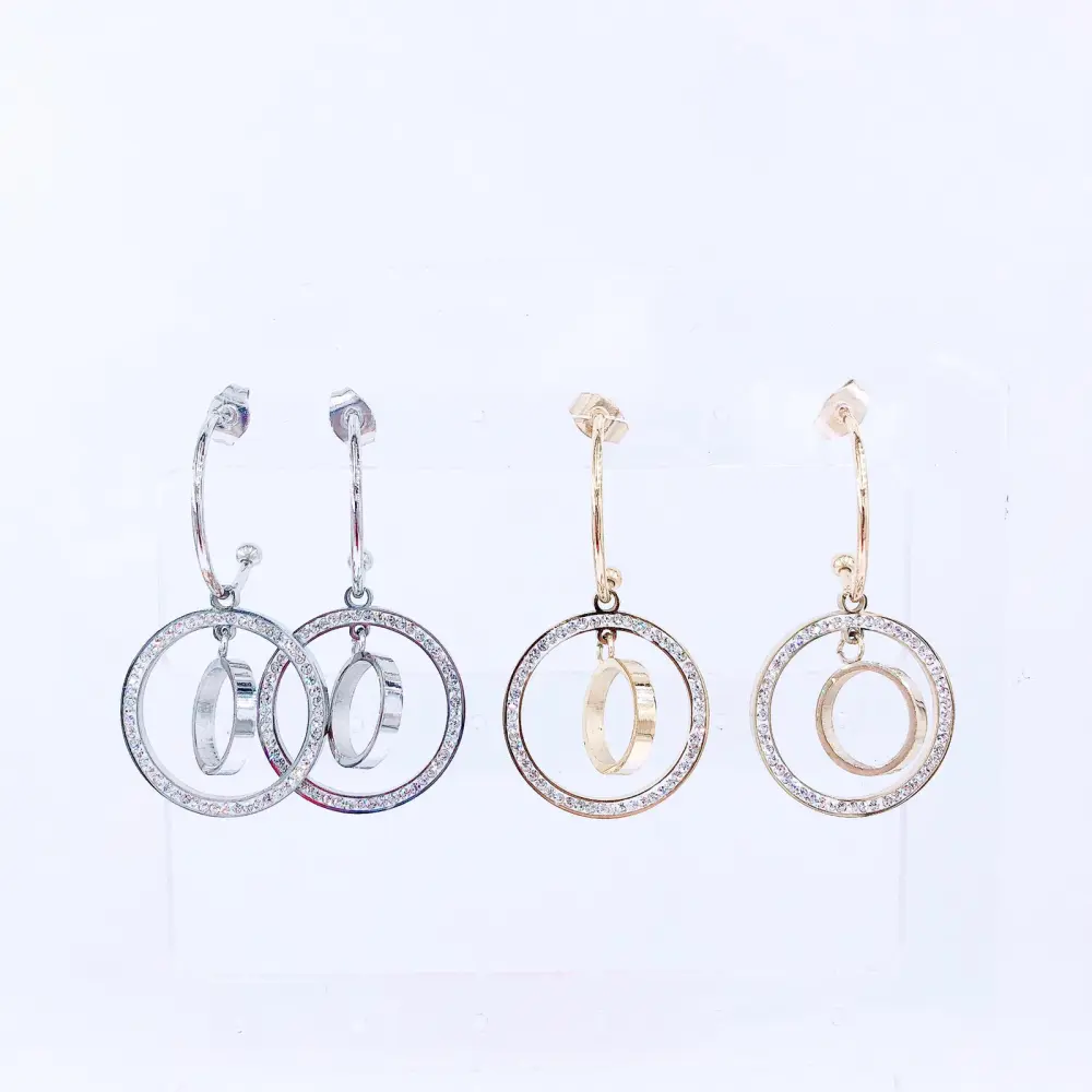 OAS-Doppio Cerchio  5063 - Orecchini in Acciaio_2