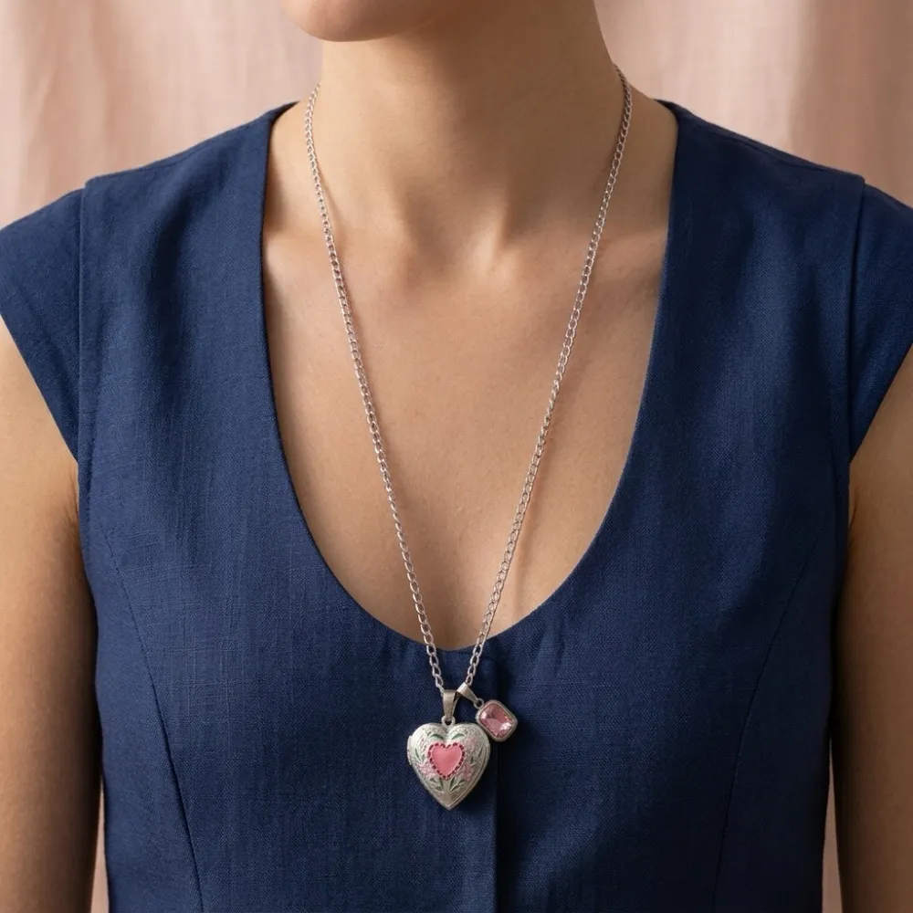 Cuore-Collana corta in Acciaio (apribile) - CL-413-3851