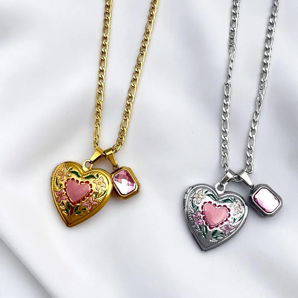 Cuore-Collana corta in Acciaio (apribile) - CL-413-3851
