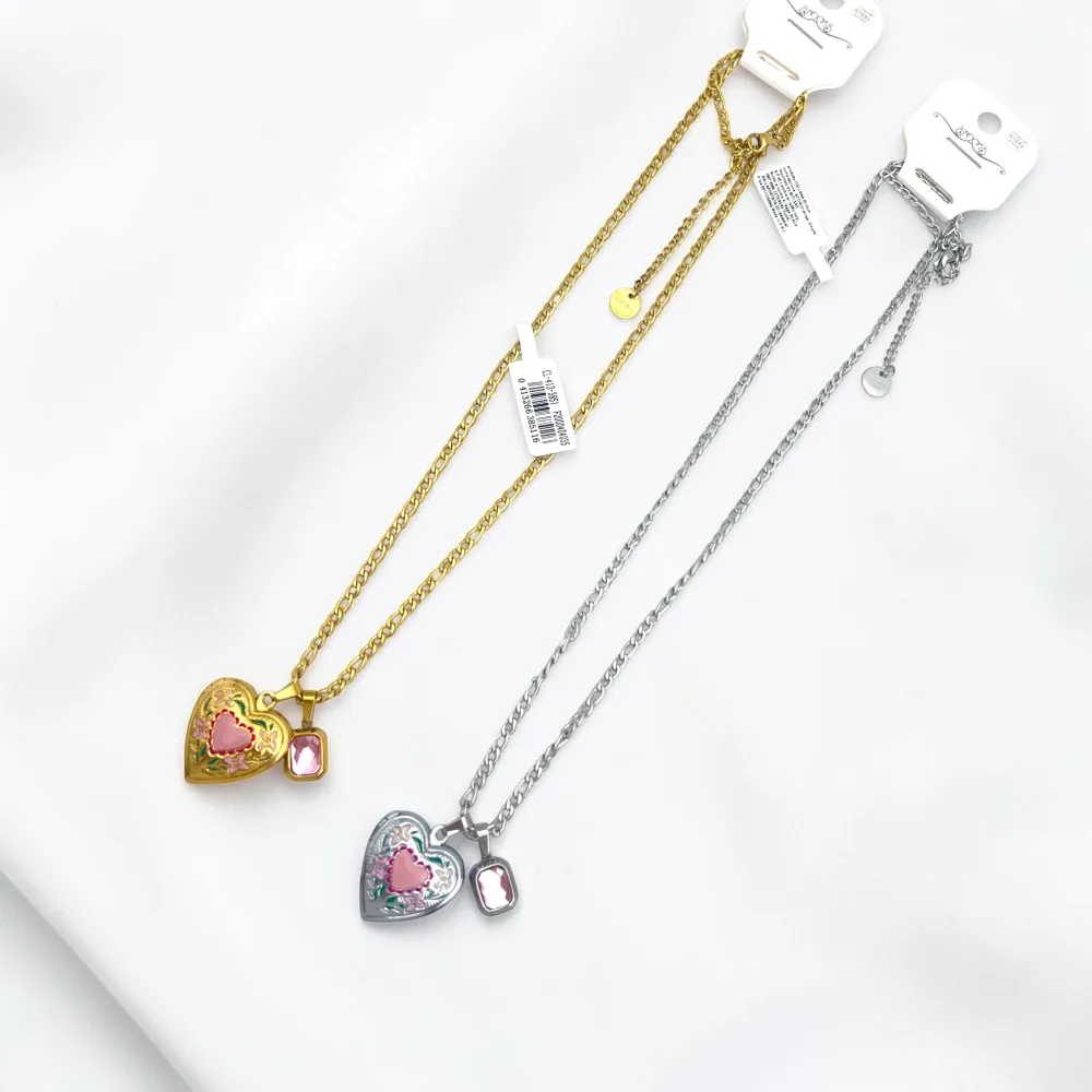 Cuore-Collana corta in Acciaio (apribile) - CL-413-3851