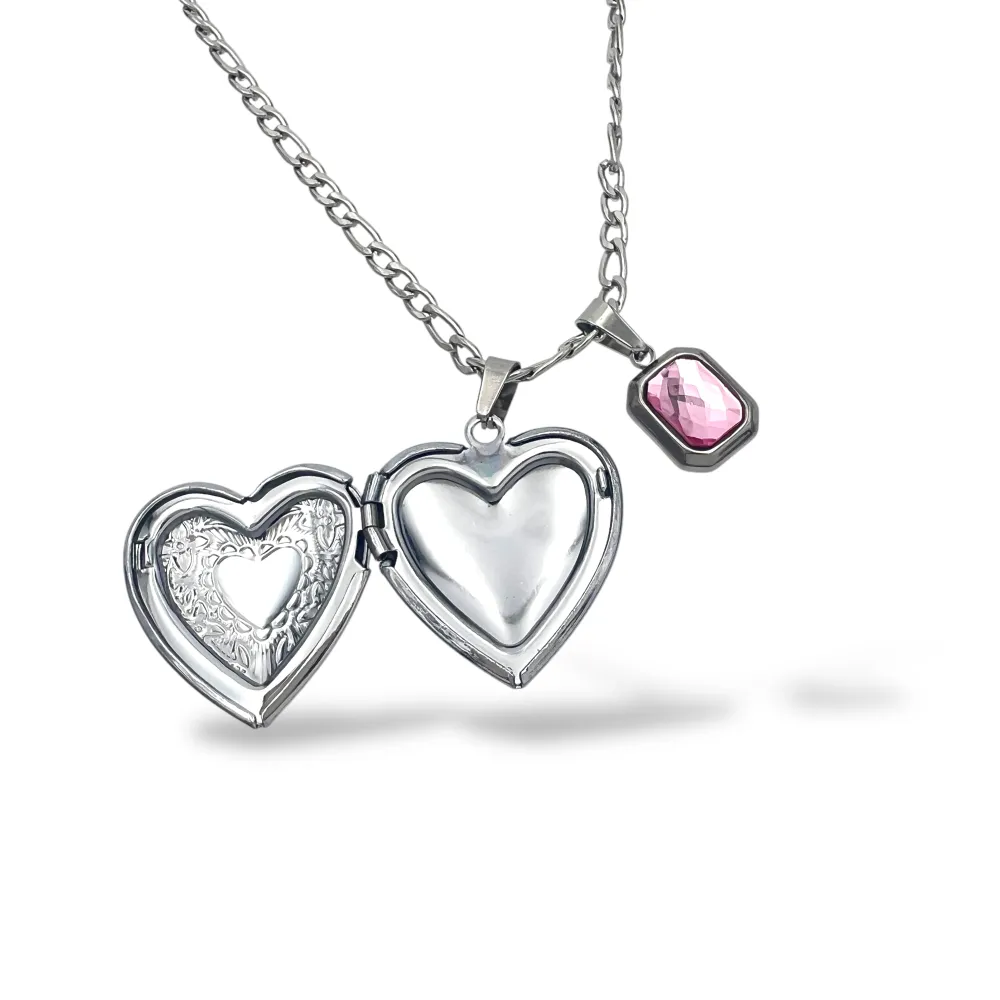 Cuore-Collana corta in Acciaio (apribile) - CL-413-3851