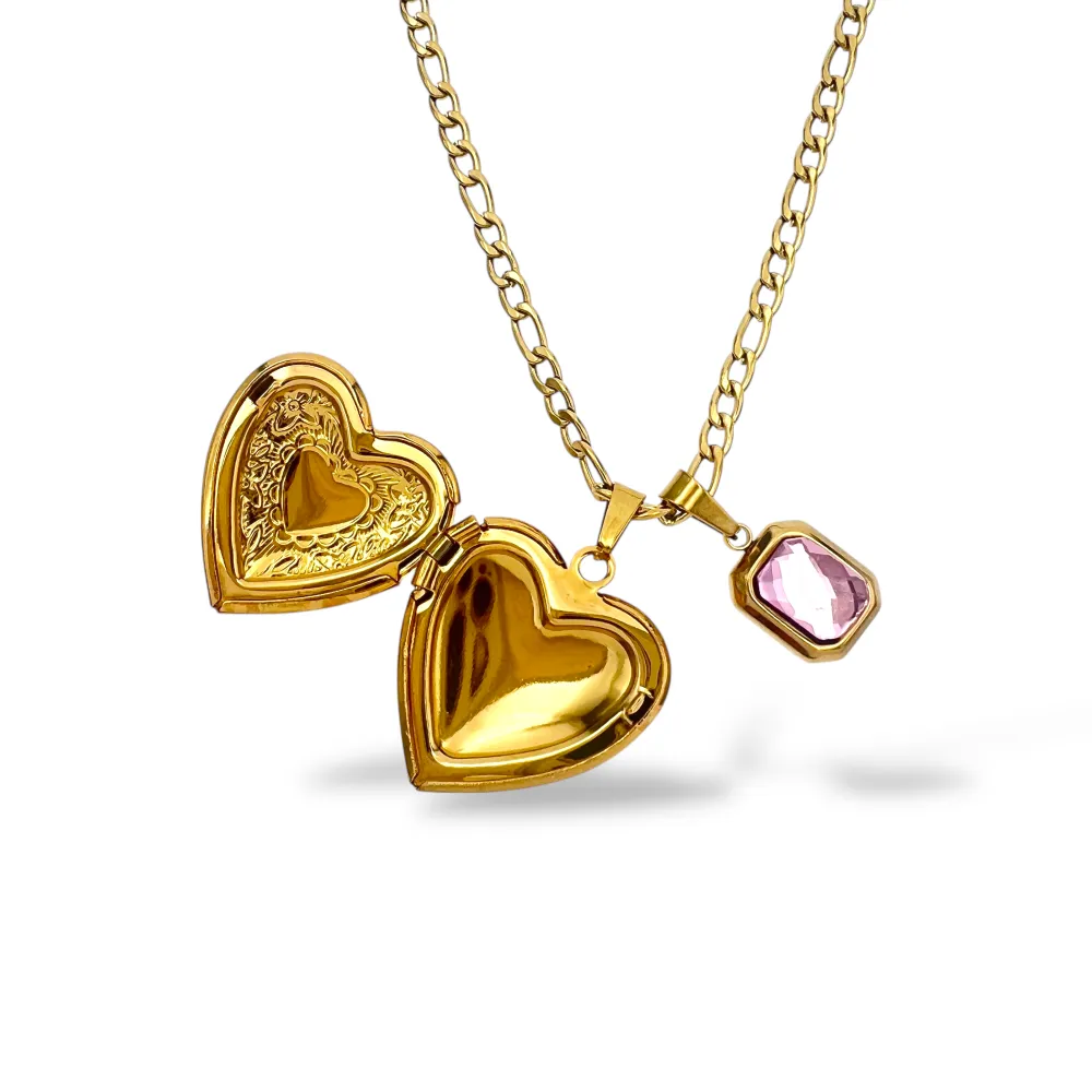 Cuore-Collana corta in Acciaio (apribile) - CL-413-3851