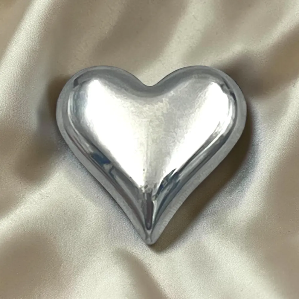 Cuore-Spilla in Acciaio Liscio - SP-744-14