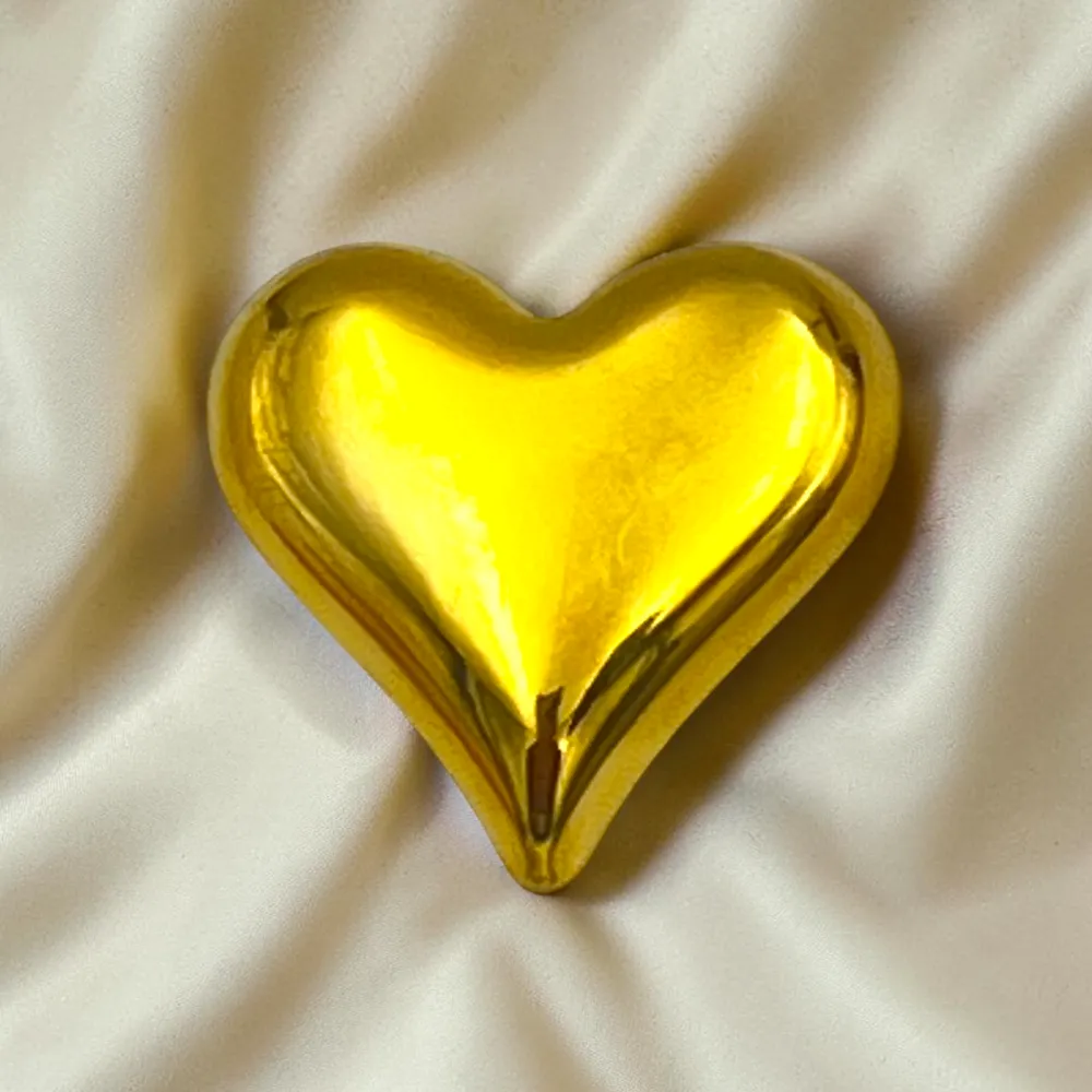 Cuore-Spilla in Acciaio Liscio - SP-744-14