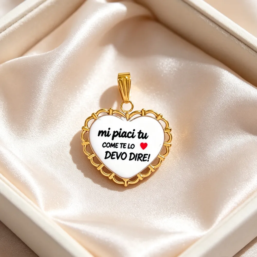 Mi piaci tu come te lo DEVO DIRE-Ciondolo/Charms in Acciaio - DIY-732-20