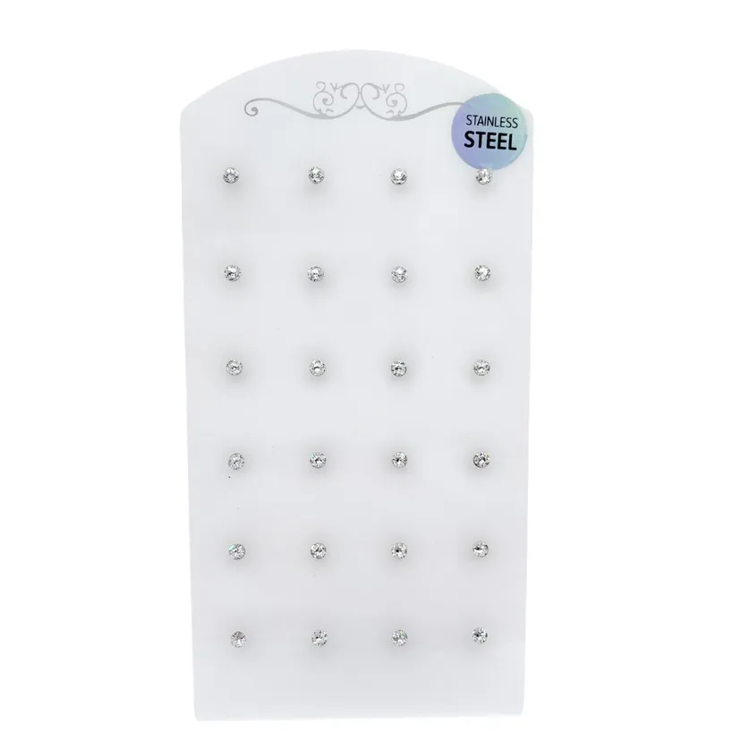 Punto Luce SW 3m-12paia Orecchini in Acciaio - OPA-107-103 3mm